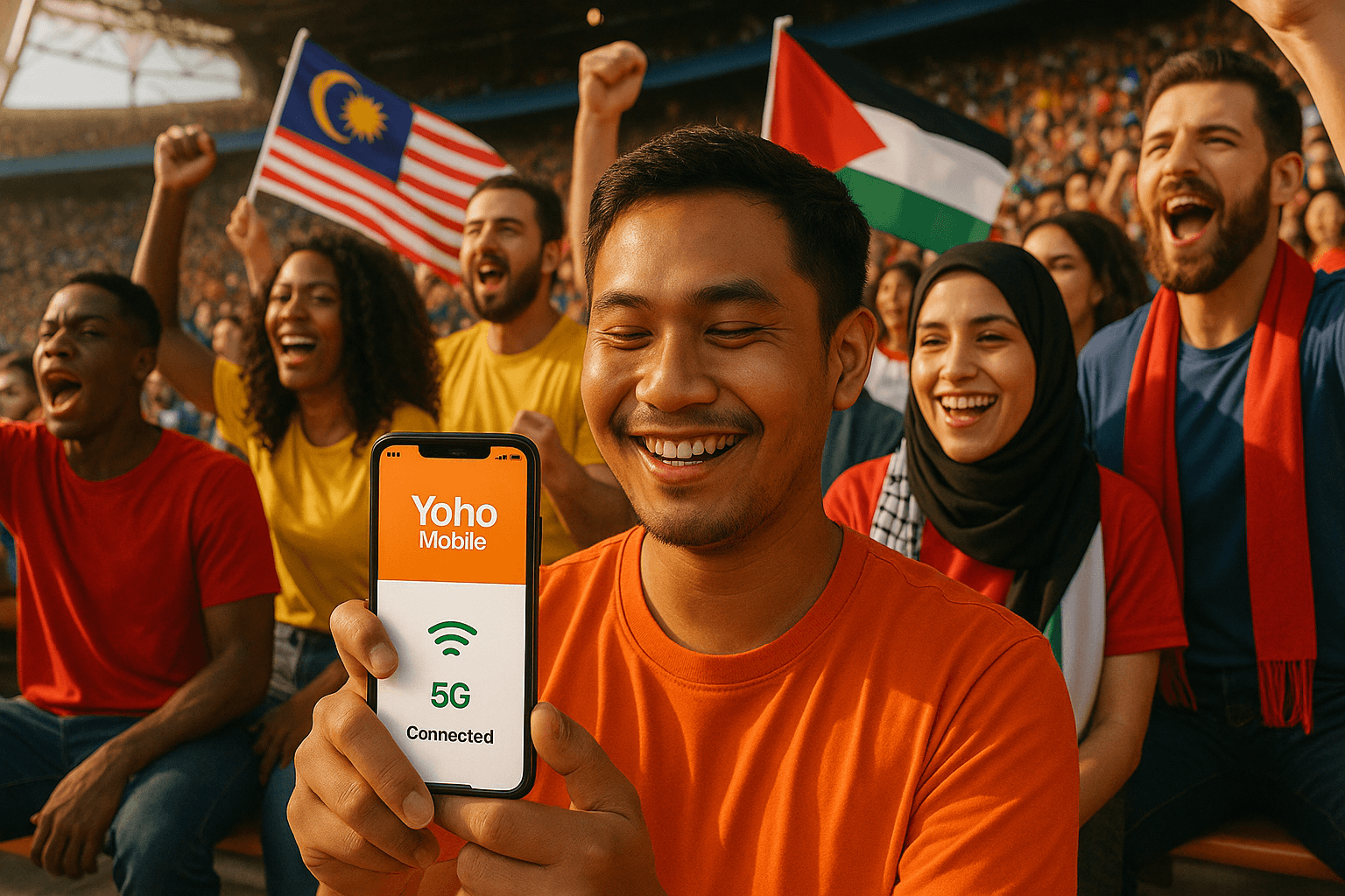 eSIM for Malaysia & Palestine Match | Yoho Mobile Asia Plans