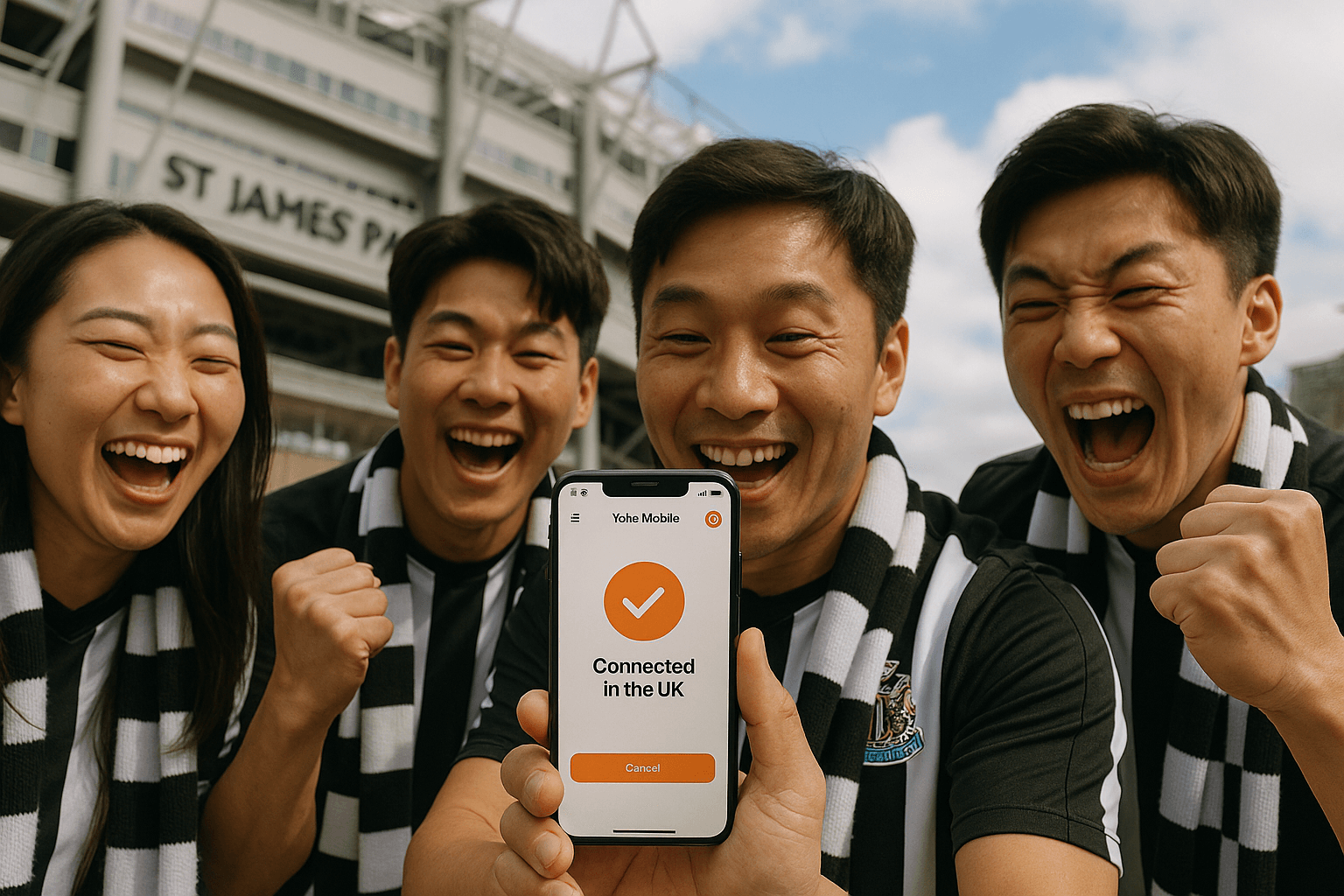 Best UK eSIM for Korean Newcastle Fans | Yoho Mobile