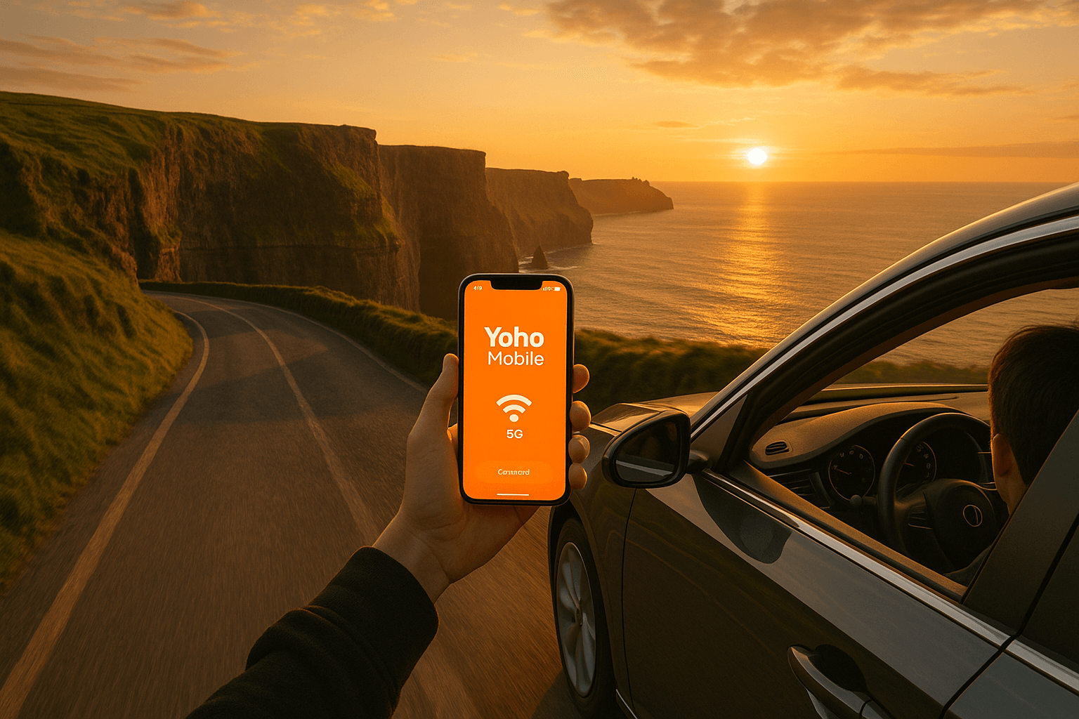 Най-добрата eSIM за пътешествие по Пътя на дивия Атлантик | Yoho Mobile