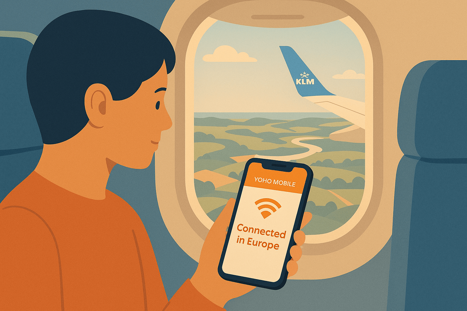 KLM to Europe Connectivity Guide: Inflight WiFi vs. eSIM