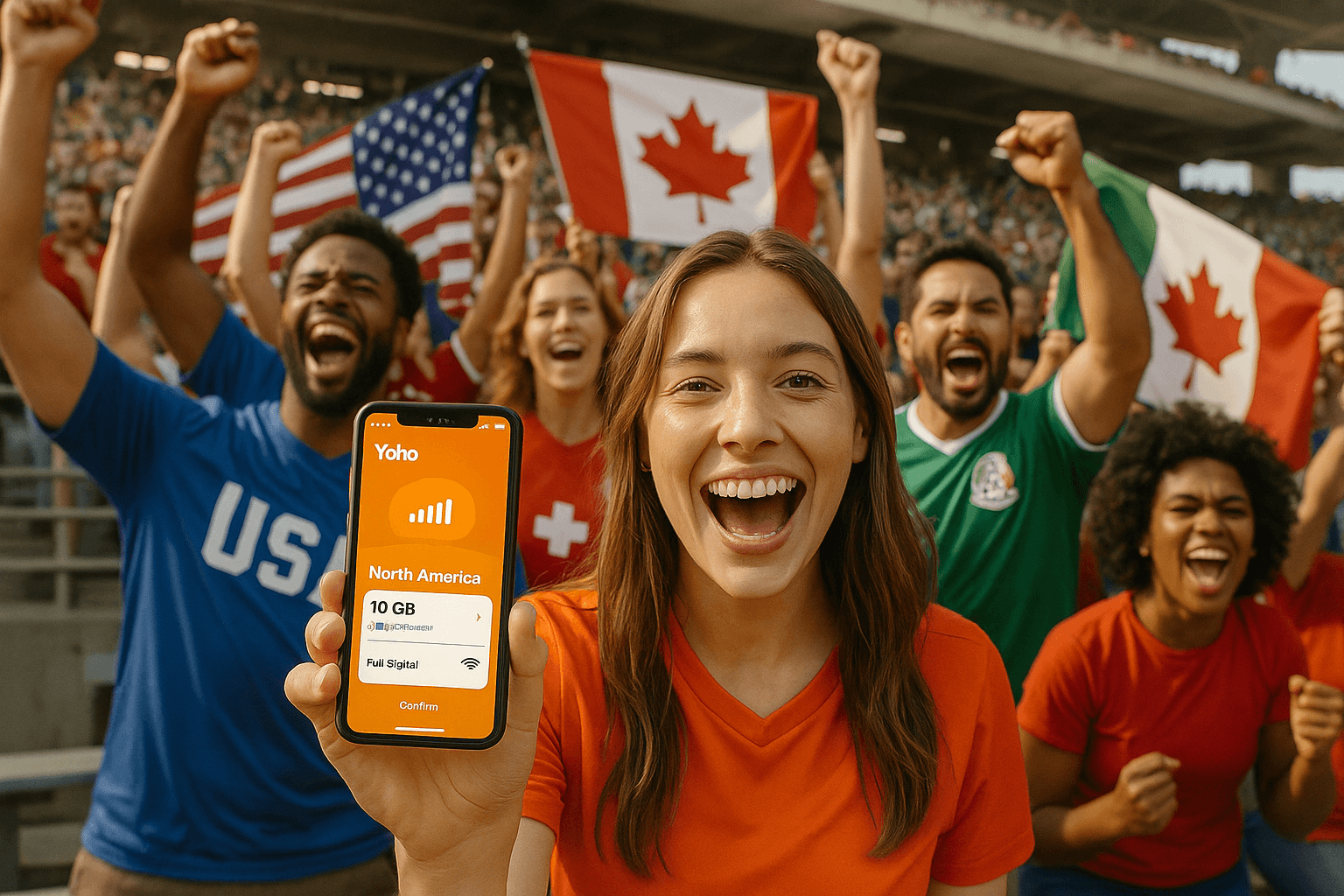 Goal! eSIM for World Cup 2026 in USA, Canada & Mexico | Yoho