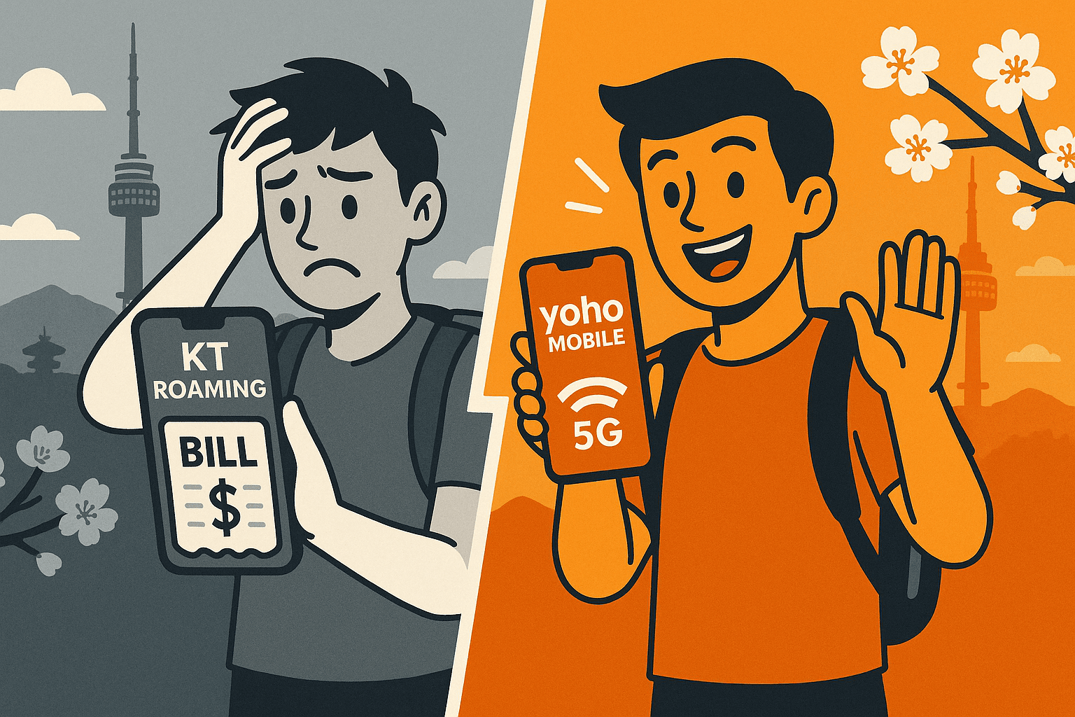 Yoho Mobile eSIM vs. KT Roaming: Cheaper Korea Data (2025)