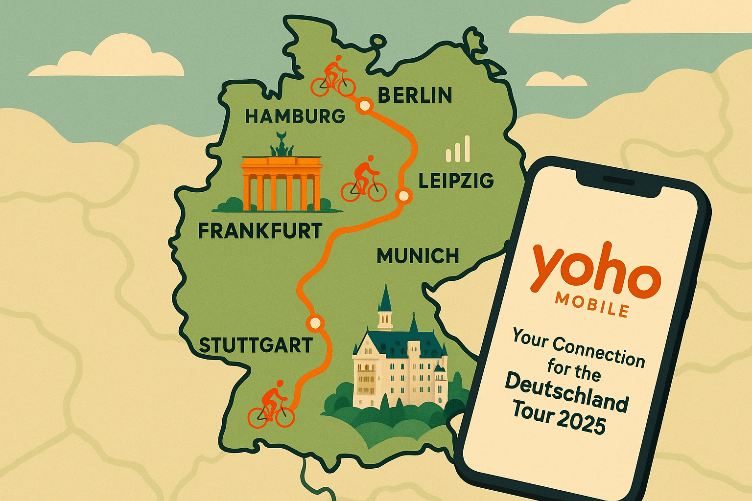 eSIM for Deutschland Tour 2025 | Yoho Mobile Germany