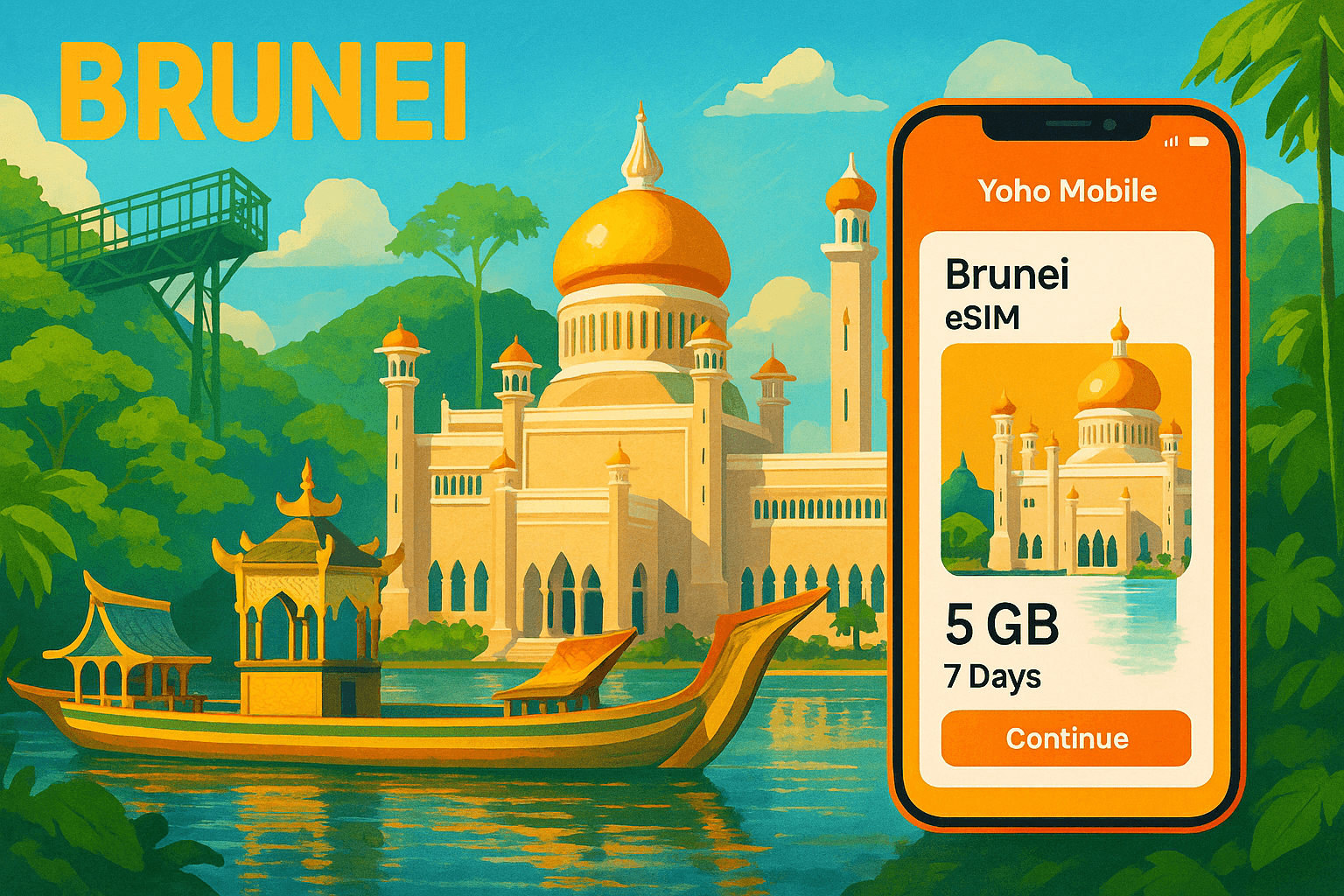 Best eSIM for Brunei Travel 2026 | Instant Mobile Data