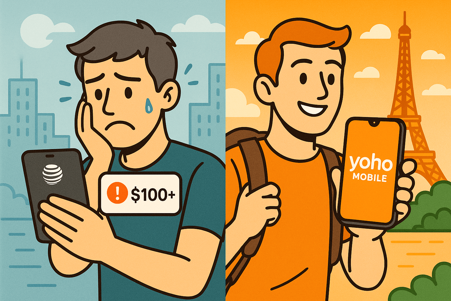 AT&T International Day Pass vs. Yoho Mobile eSIM (2025 Guide)