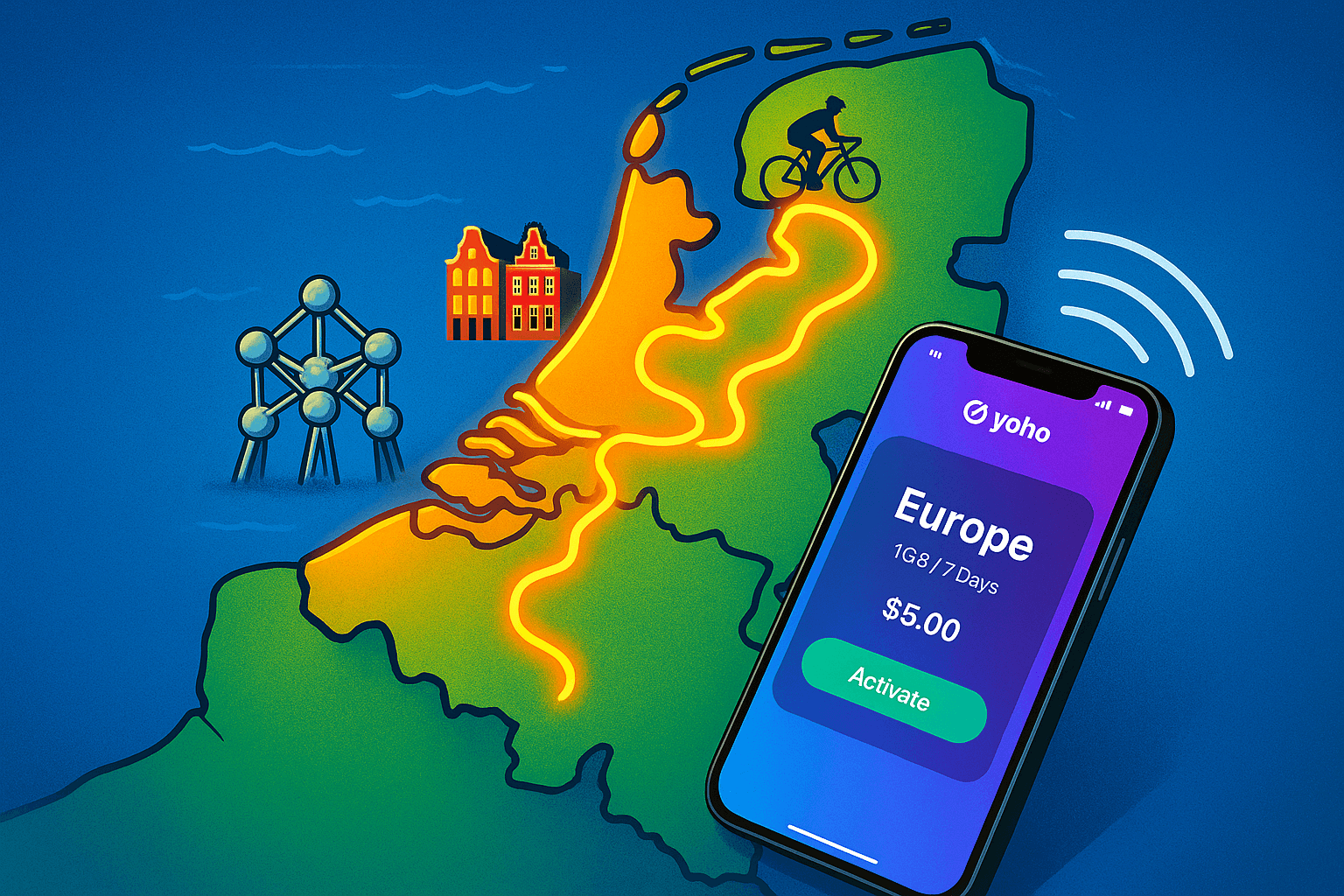 One Plan for Benelux & Beyond: Yoho Mobile's Europe eSIM