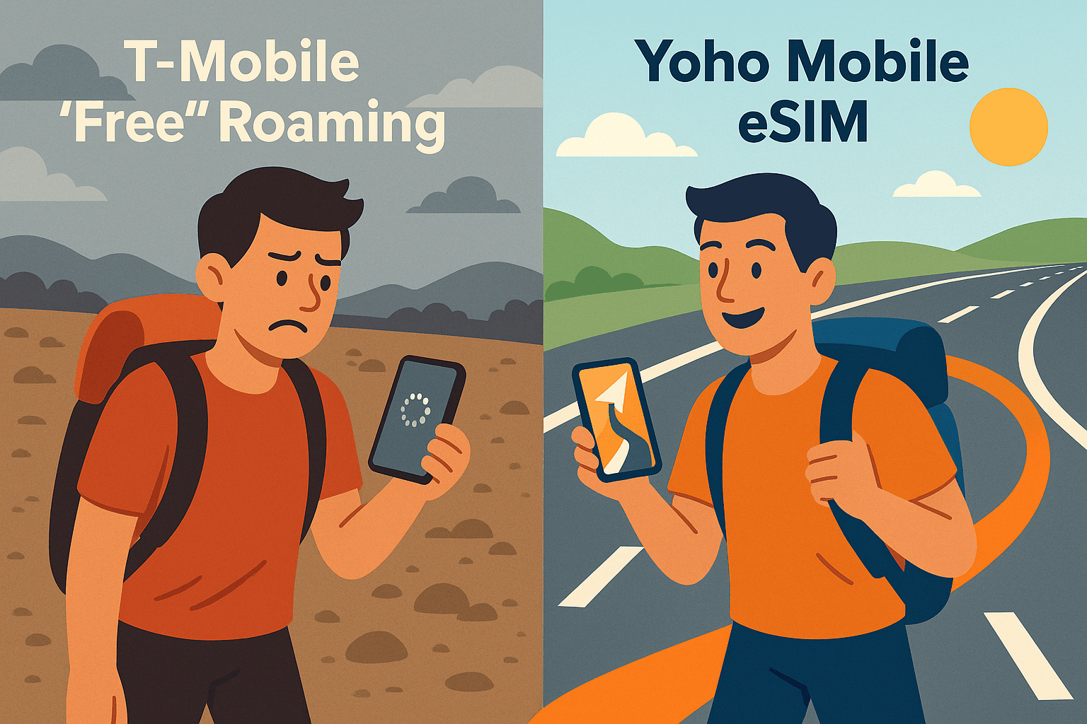 Yoho eSIM vs T-Mobile Roaming (2025): Fast Data Over 'Free'?