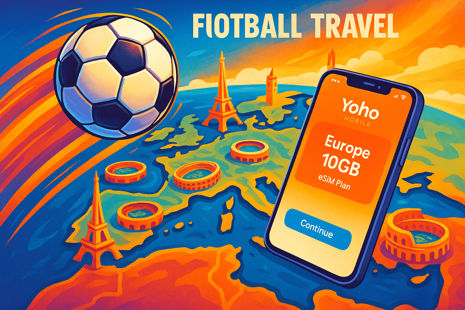 eSIM for Champions League 2025/26 | Yoho Mobile Europe Plan