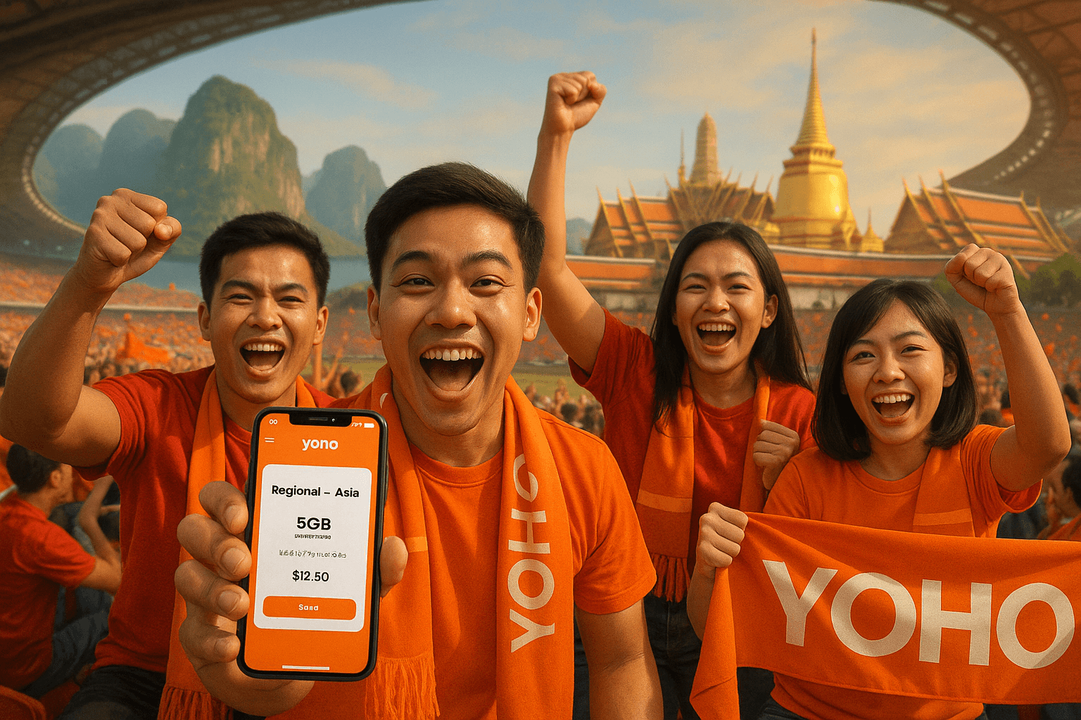 Regional eSIM for Vietnam & Thailand Football Tour? | Yoho Mobile