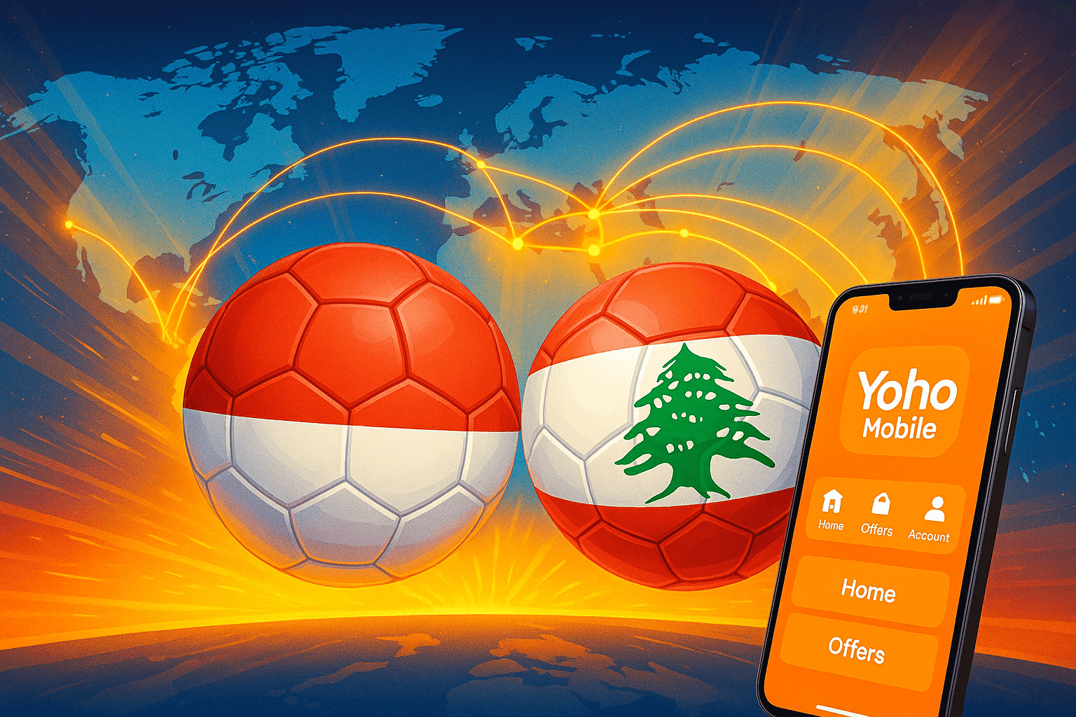 eSIM for Indonesia & Lebanon Match | Stay Connected with Yoho