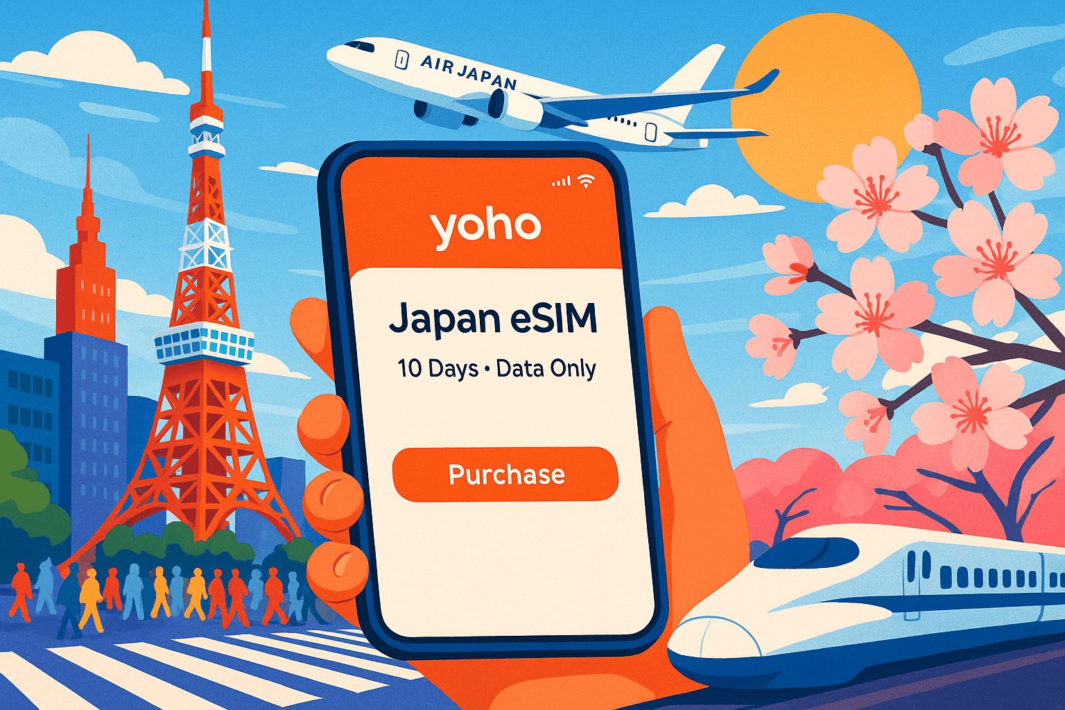 Flying Air Japan? Get the Best eSIM for Japan | Yoho Mobile