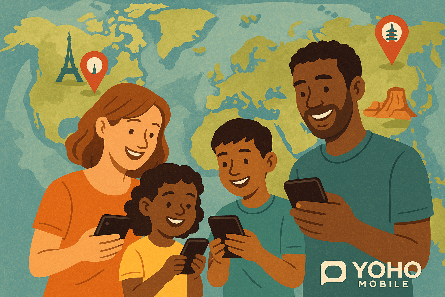 Mobile Hotspot vs. Multiple eSIMs for Family Travel | Yoho