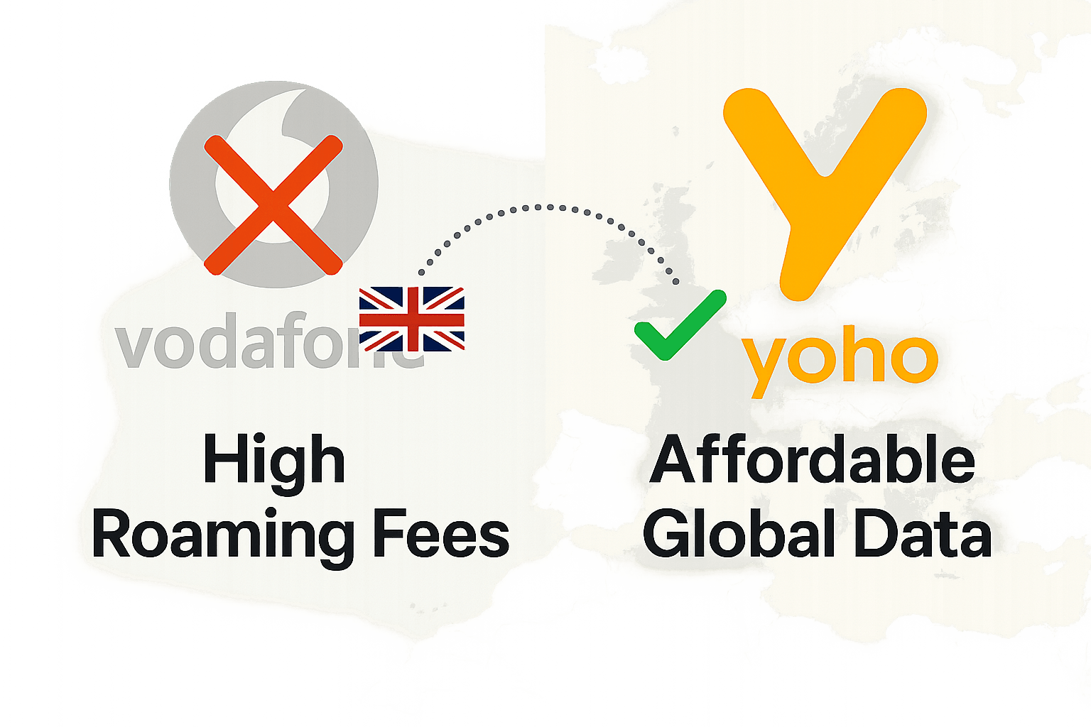 Vodafone UK Roaming vs Yoho Mobile eSIM: 2025 Cost Guide