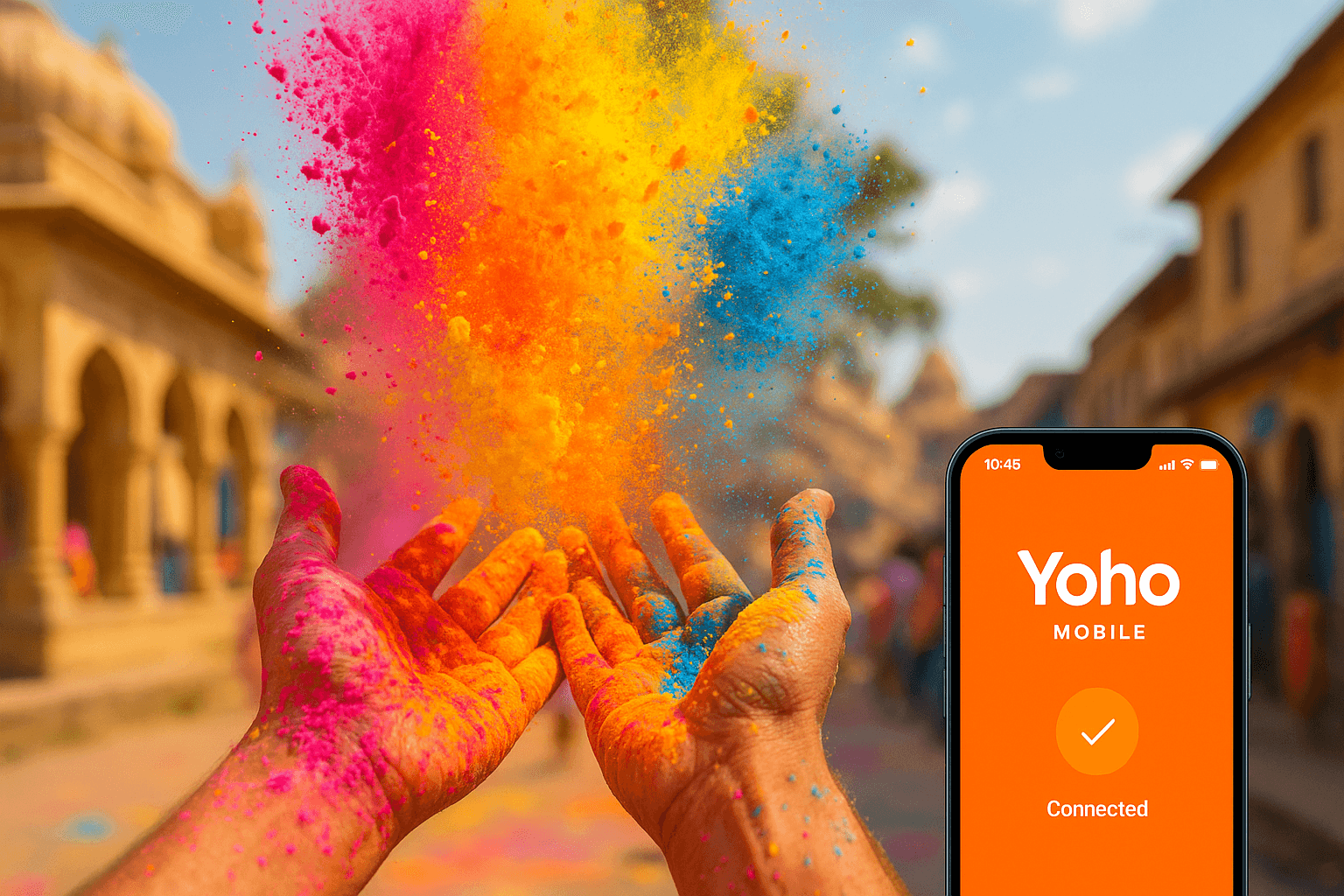 eSIM for India: Stay Connected at Holi Festival 2026 | Yoho