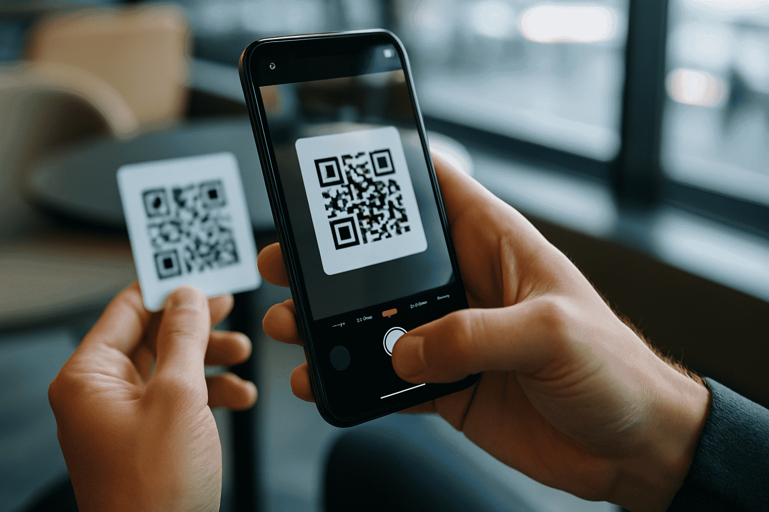 Proceso de activación del best esim for philippines escaneando un código QR con un smartphone