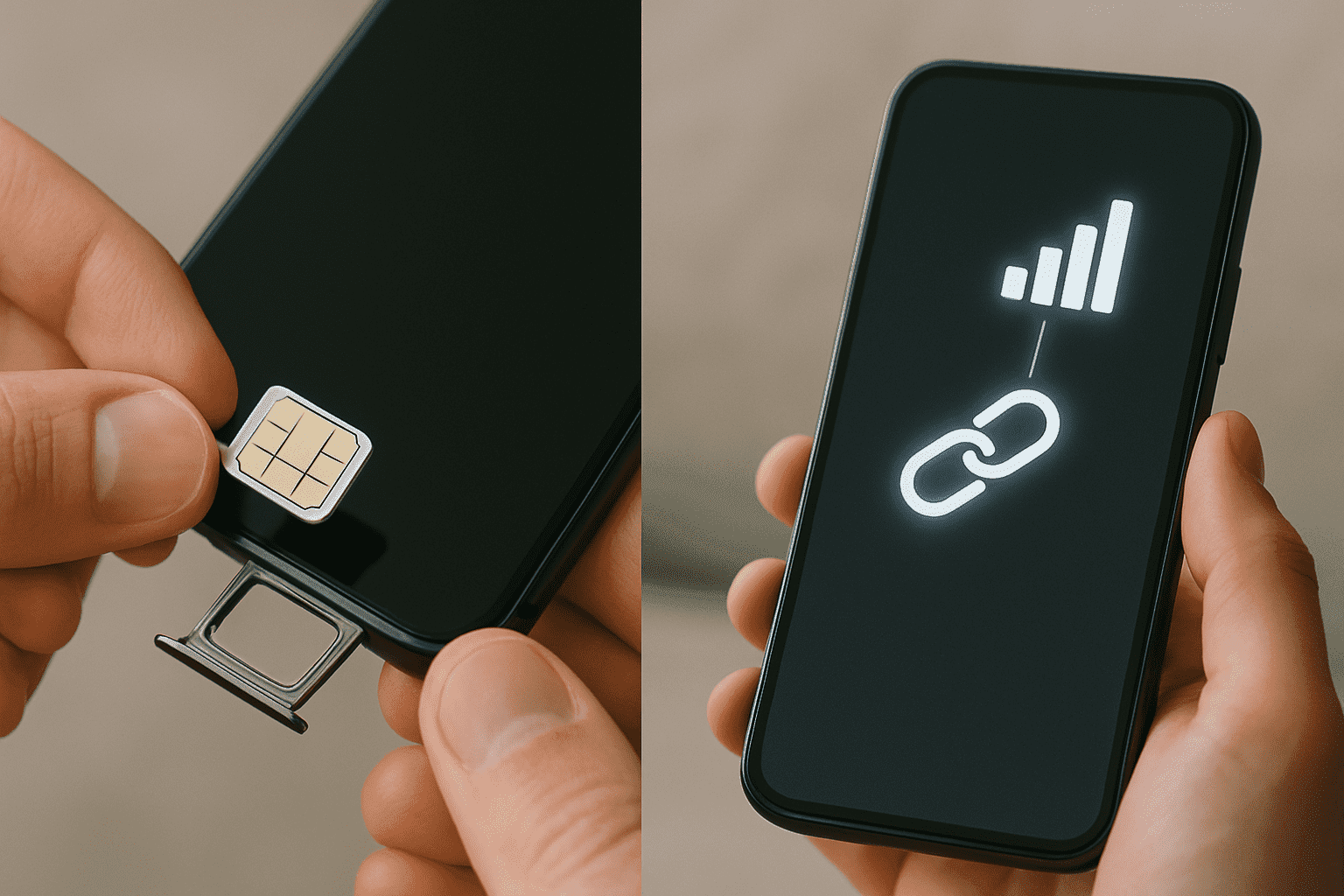 在 GSM vs CDMA 辯論中，視覺比較 GSM SIM 卡技術和 CDMA 編碼信號
