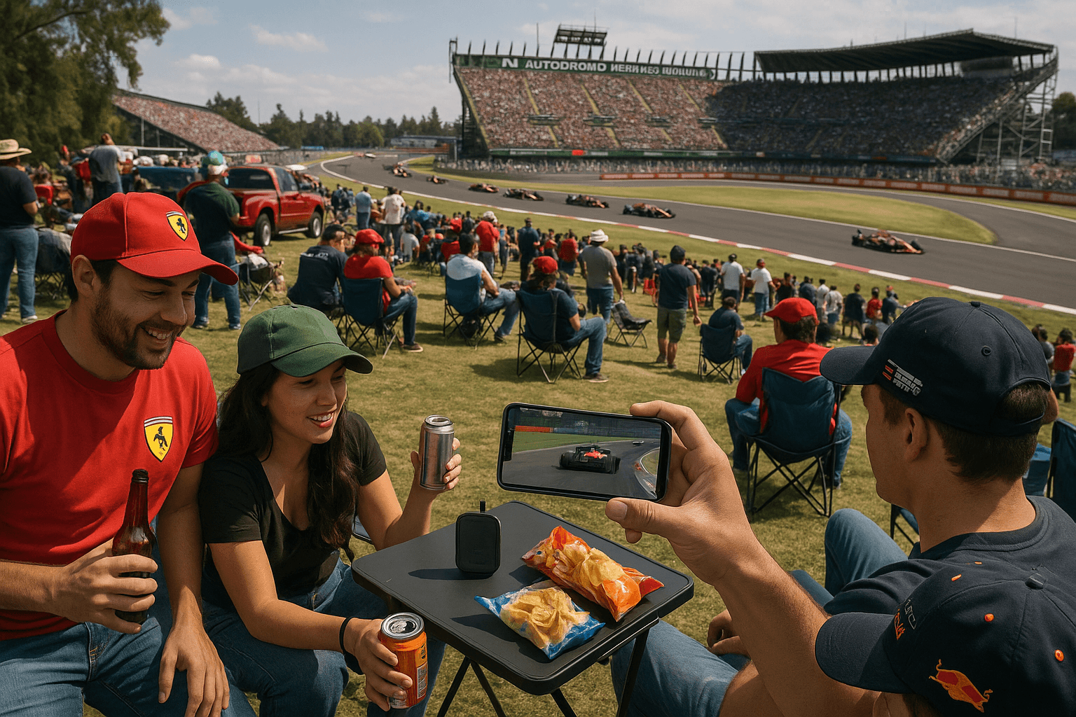 Autódromo Hermanos Rodríguez with fans