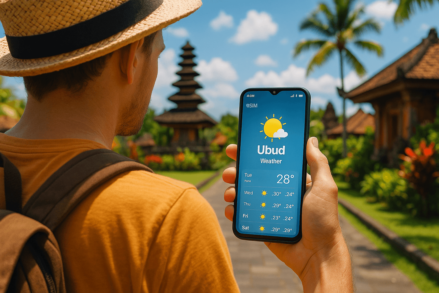 Traveling in Indonesia? Get an eSIM for Weather Forecasts