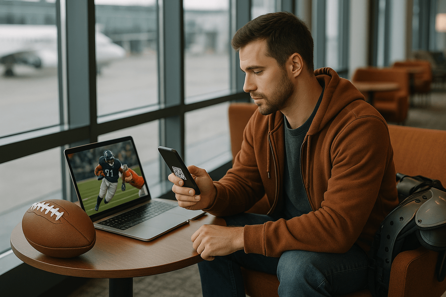 Tech-Savvy Airport Moment