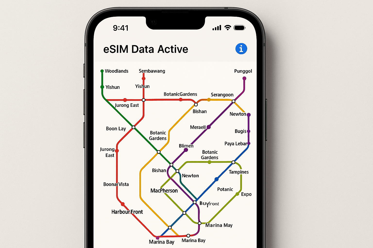 eSIM Data on MRT App