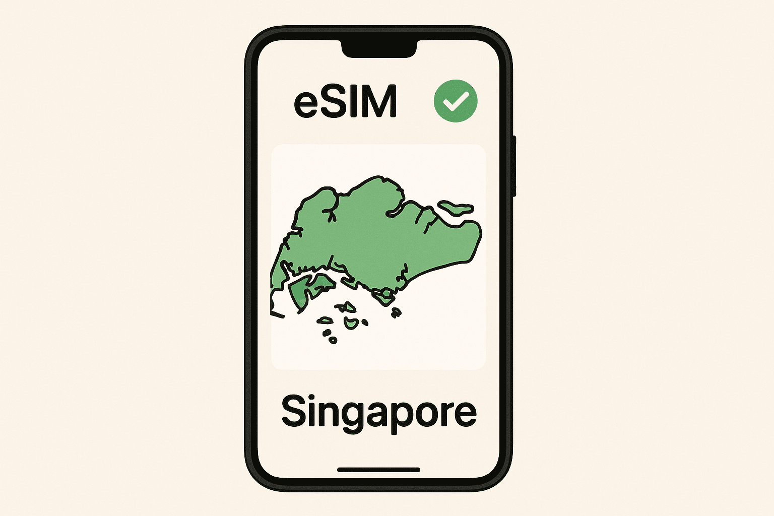 eSIM with Singapore Map