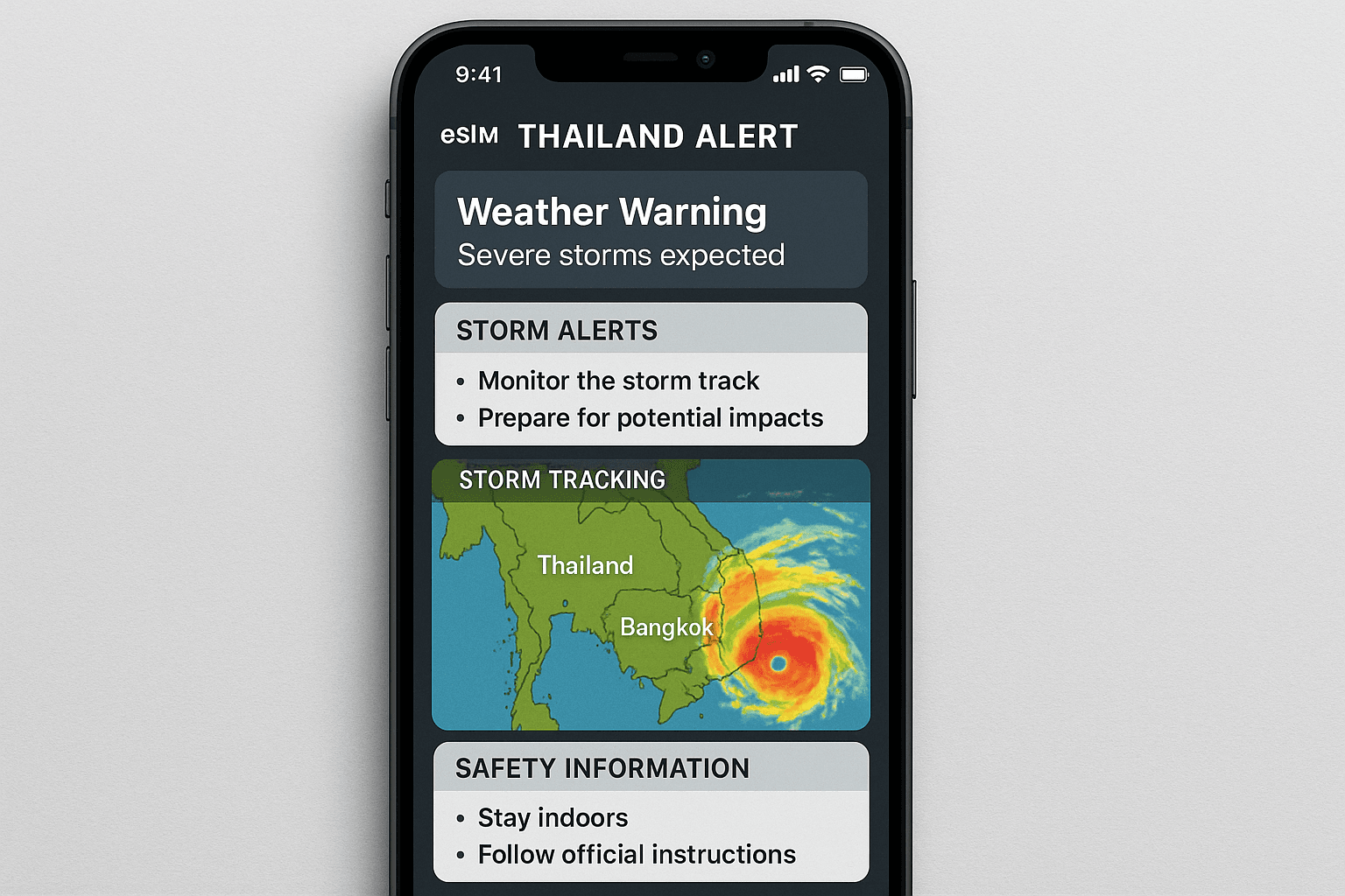 Thai eSIM Storm Alerts