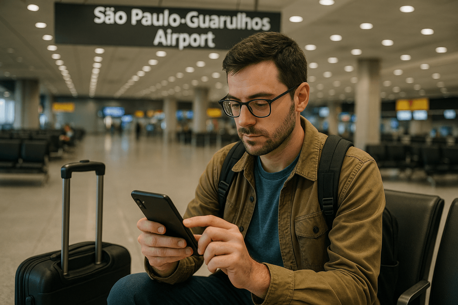 Traveler Installs eSIM