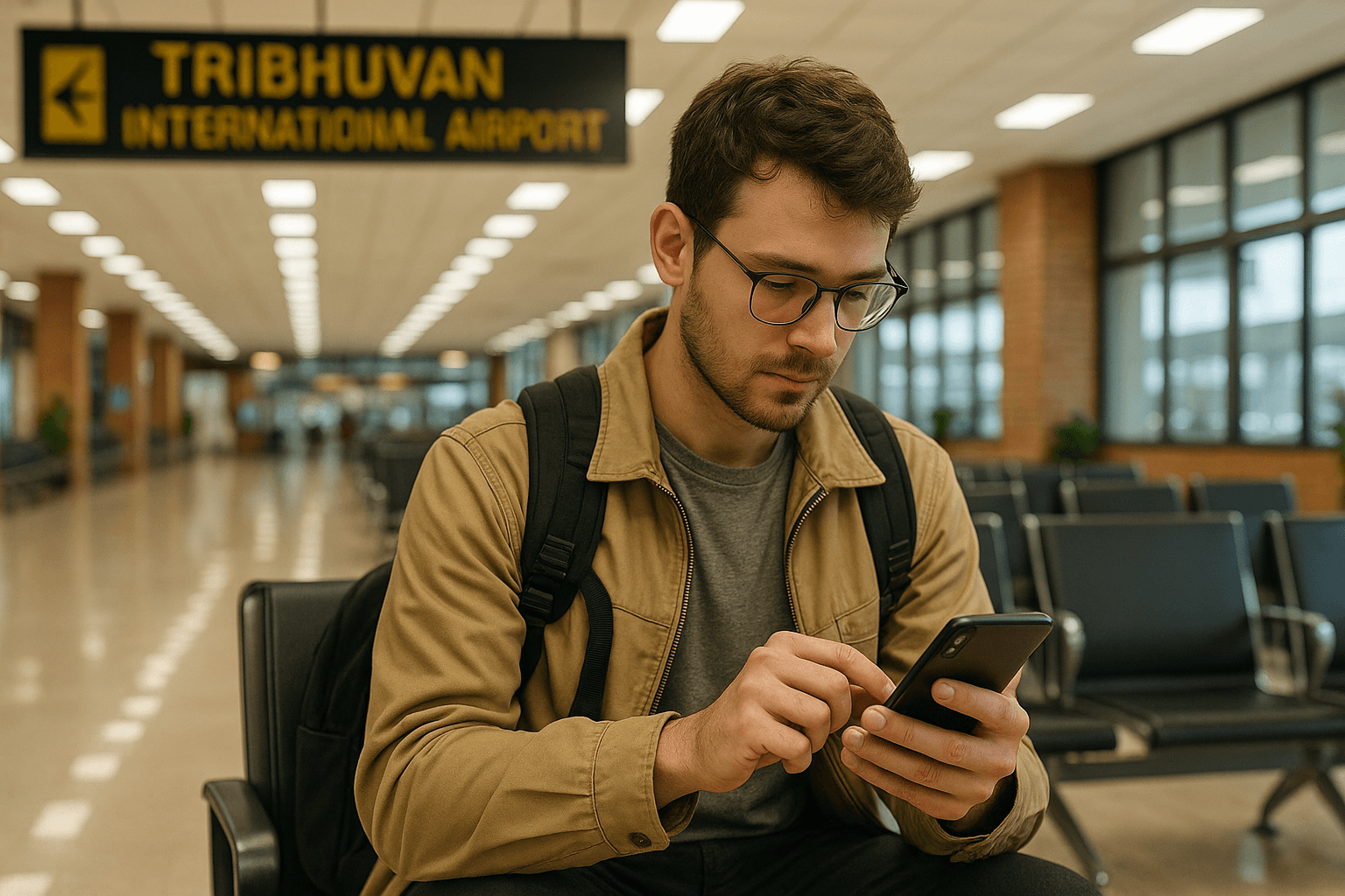 Traveler Installing eSIM