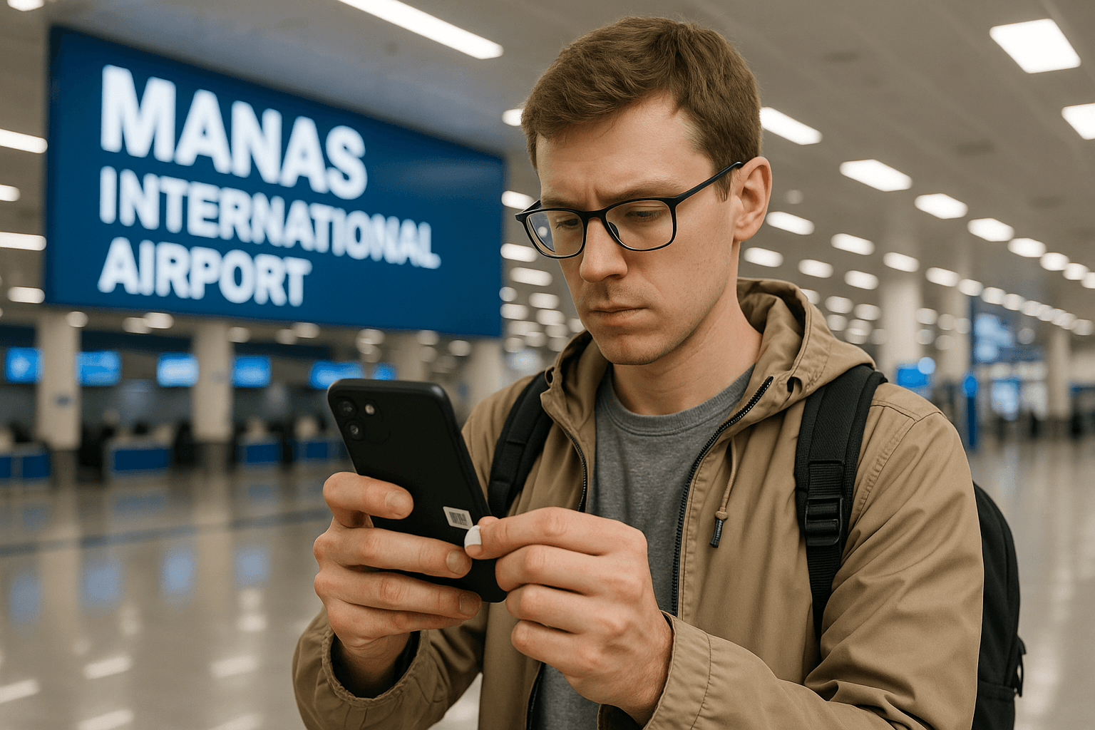 Traveler Setting Up eSIM