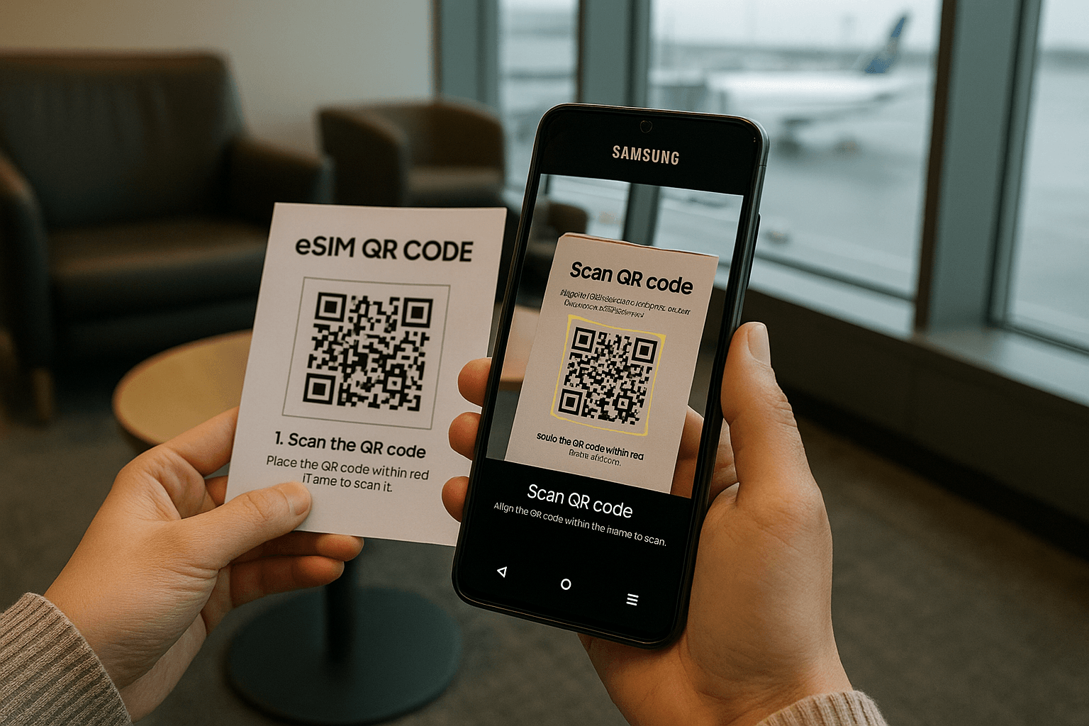 eSIM Setup in Lounge