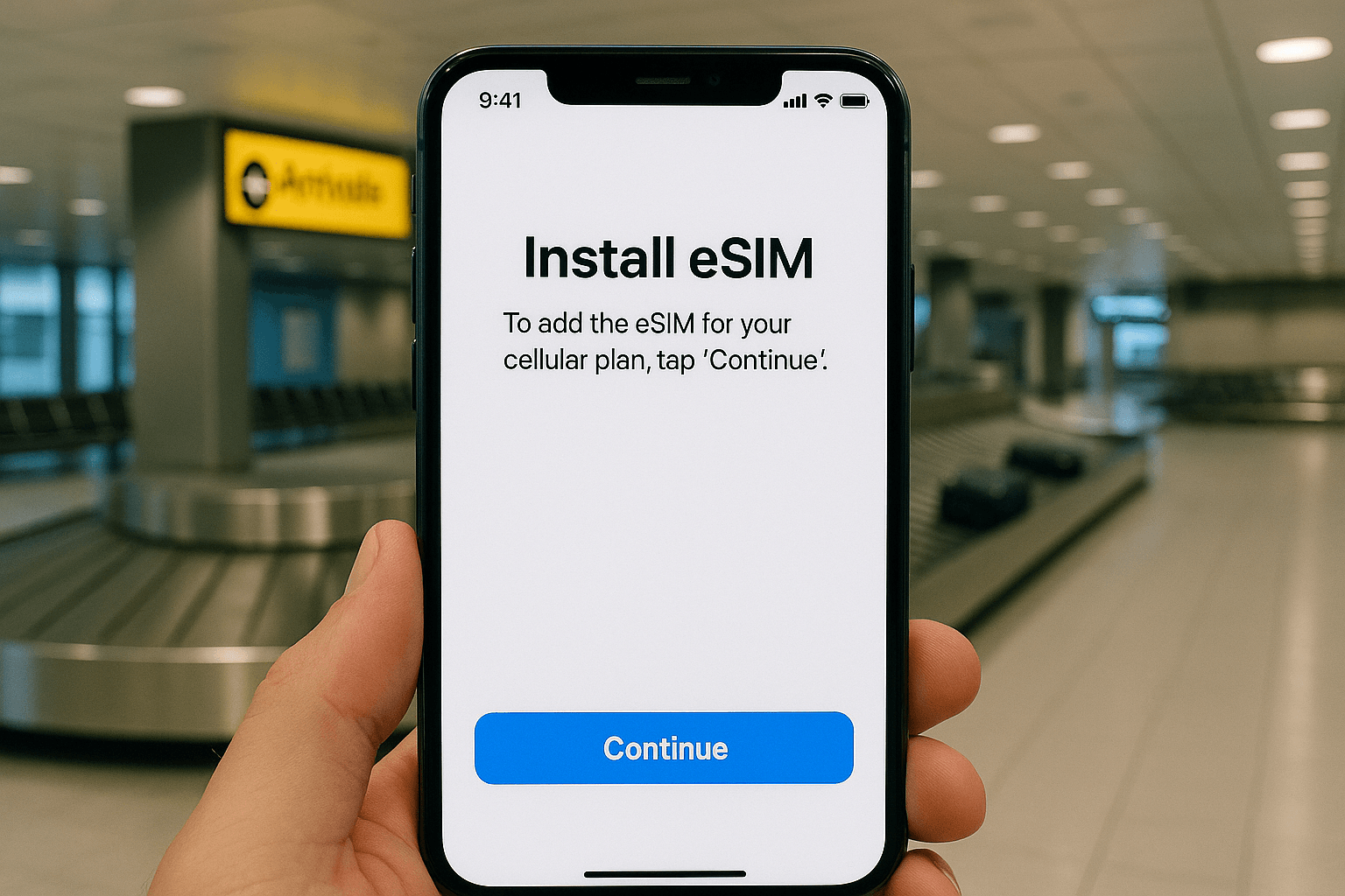 eSIM Setup at Airport