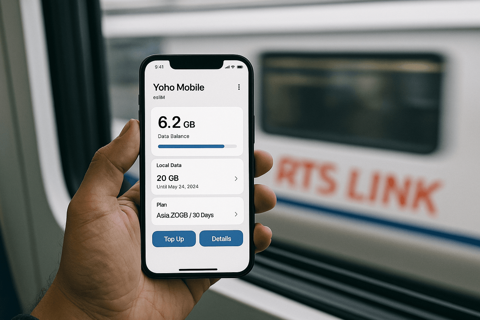 Commuter with Smartphone