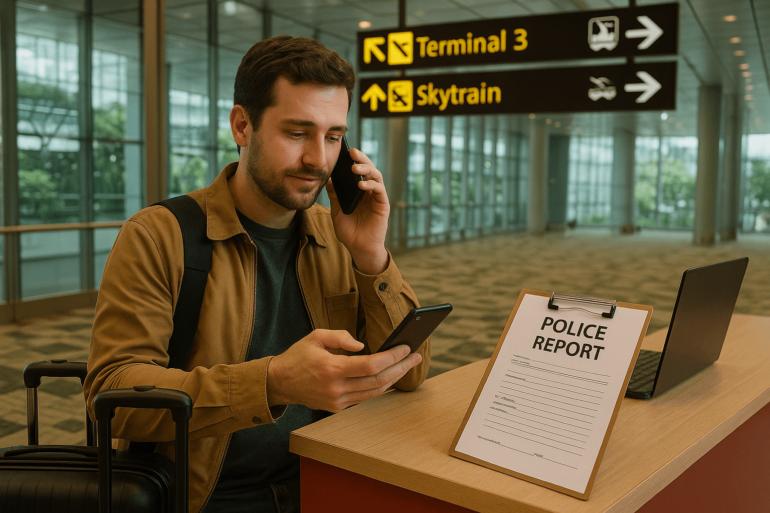 Traveler Resolves Phone Theft
