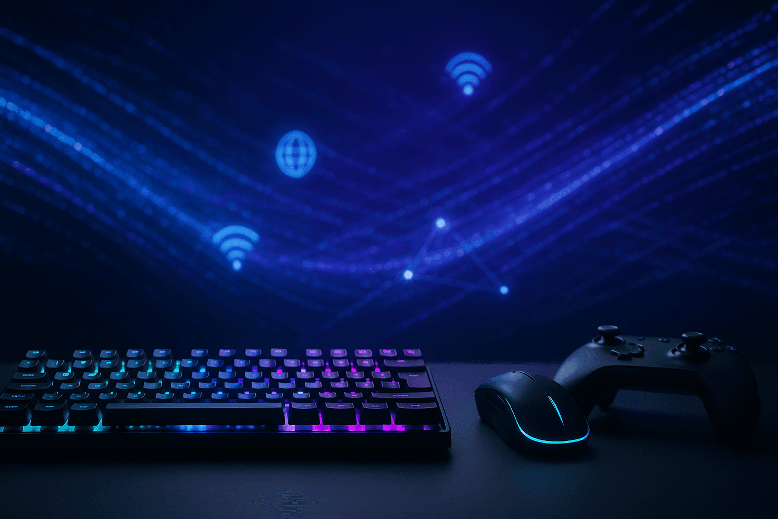 An infographic using a highway analogy to explain how latency, not just speed, affects gaming and data use