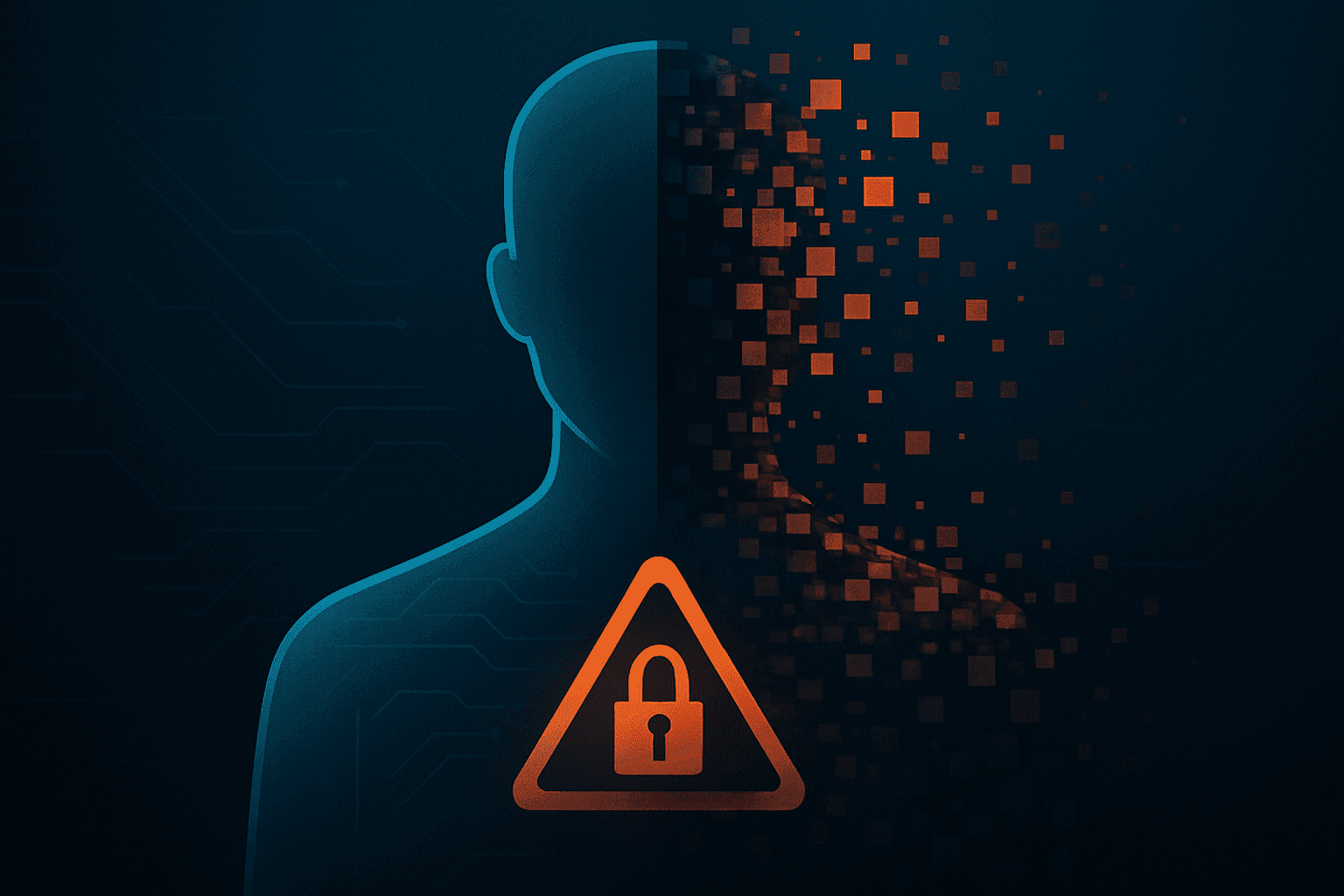 Abstract image of identity theft; impact if an esim can be hacked