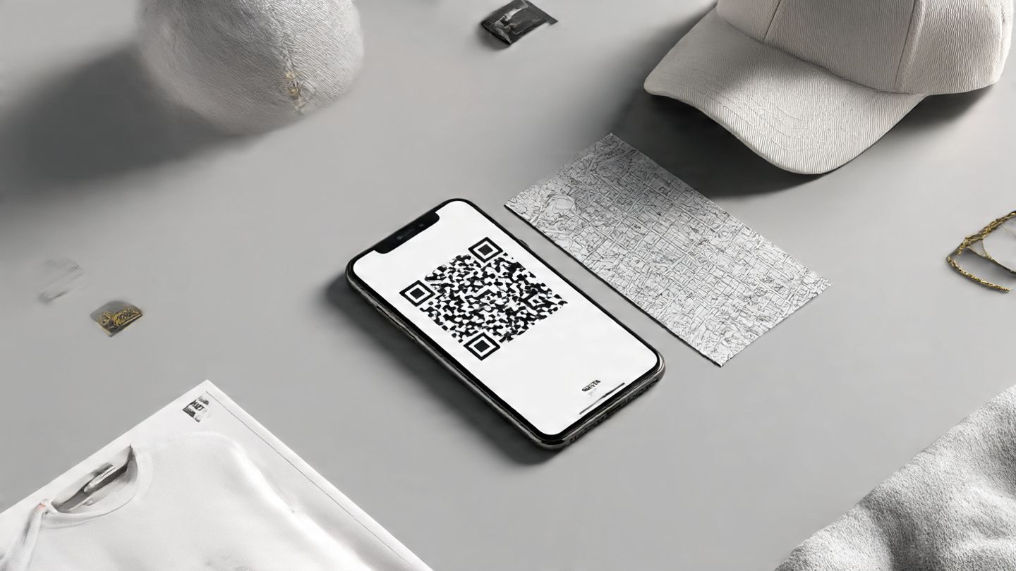 A minimalist flat-lay scene showing a phone displaying an eSIM QR code next to Pistons gear and a map of Cleveland; clean, modern, helpful style.