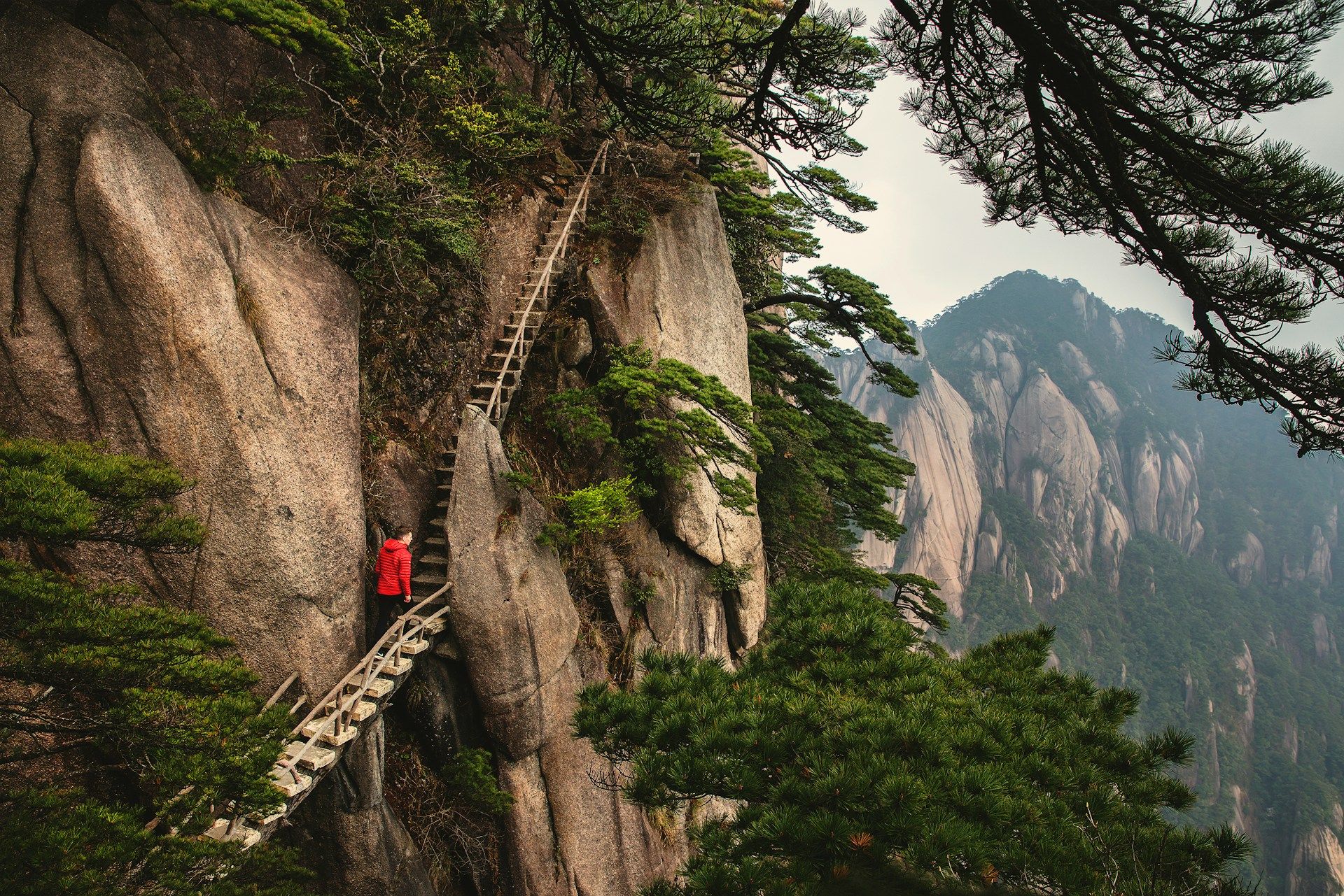 upstairs in the Yellow Mountain