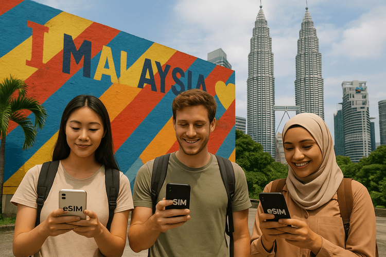 Travelers with eSIM in Malaysia