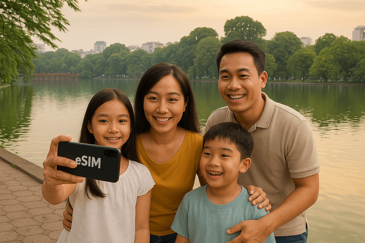 Family at Hoan Kiem