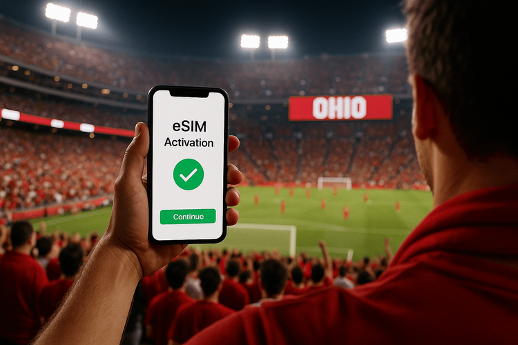 eSIM at Soccer Game