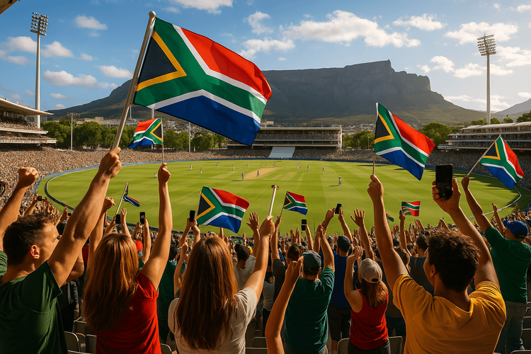 Cheering Cricket Fans
