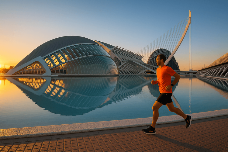Jogger at Sunrise