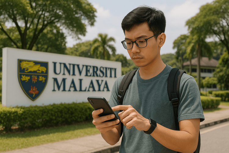 Student Navigating Campus
