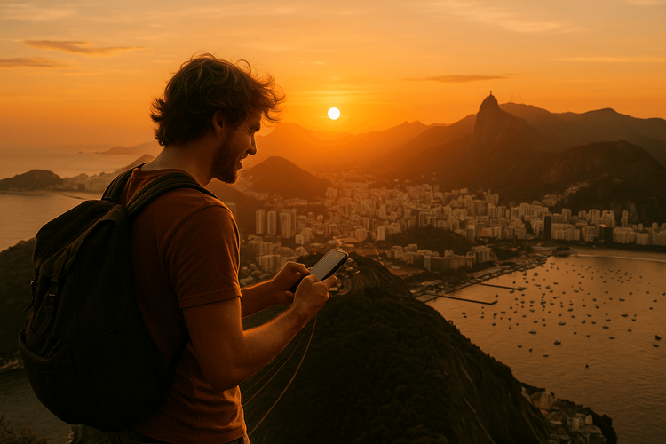 Traveler Overlooks Rio