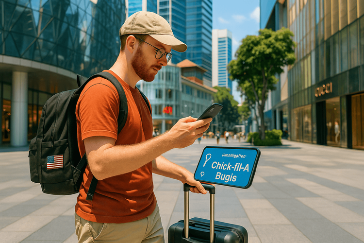 Traveler in Singapore