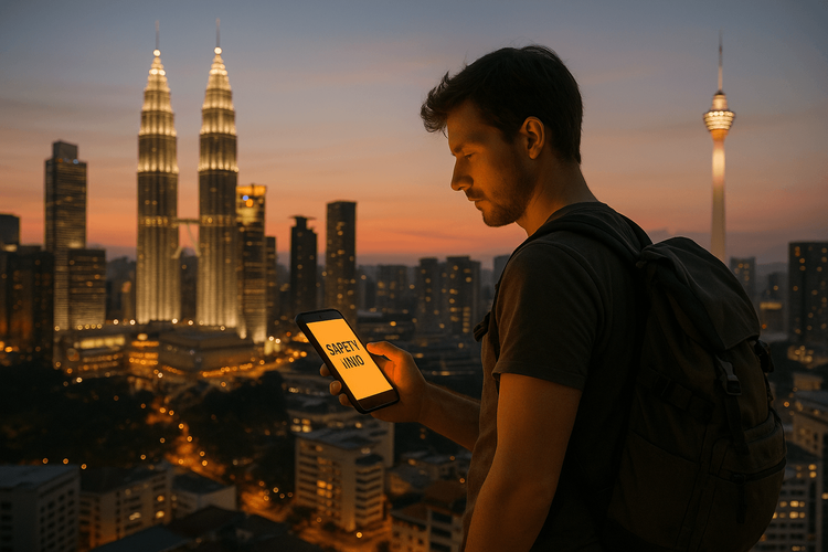 Traveler Setting Up eSIM