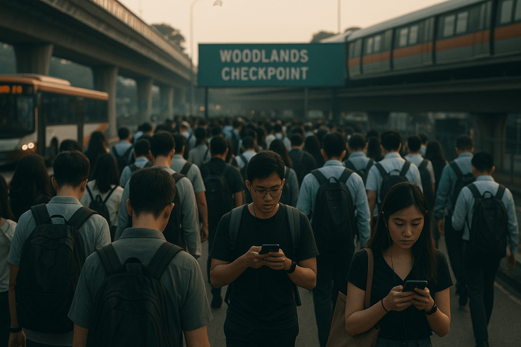 Commuters at Woodlands Checkpoint