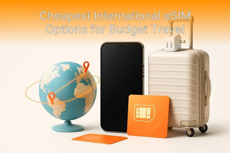 Cheapest International eSIM Options for Budget Travel hero image.