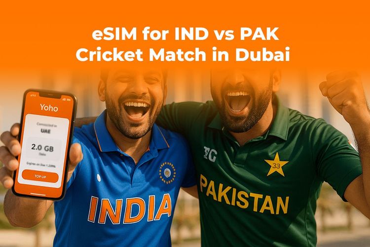 eSIM for IND vs PAK Cricket Match in Dubai 2025 | Yoho Mobile