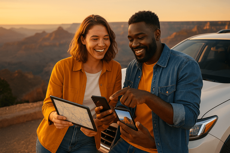 واي فاي السيارة المستأجرة أم نقطة اتصال eSIM: أيهما الخيار الأفضل للرحلات البرية؟